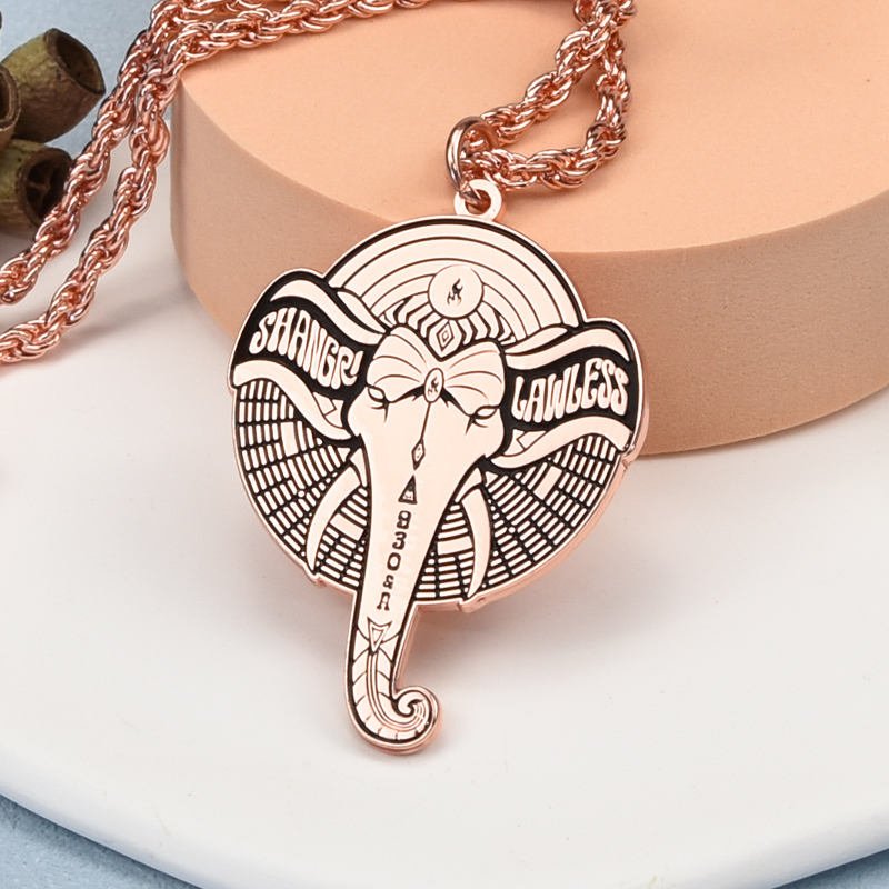Custom Assorted Style Metal Enamel Keychains Eagle Elephant Gold Color Plated Rotating Keychain for main image 3