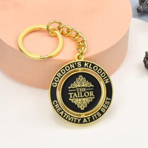 Custom Assorted Style Metal Enamel Keychains Eagle Elephant Gold Color Plated Rotating Keychain for main image 6
