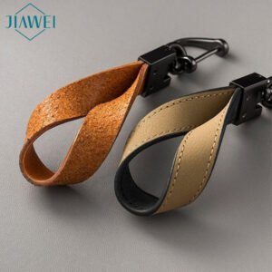Customized Retro Business Gift Leather Keychain for Men High Quality Eco-Friendly Rectangle Shape wi main image 3