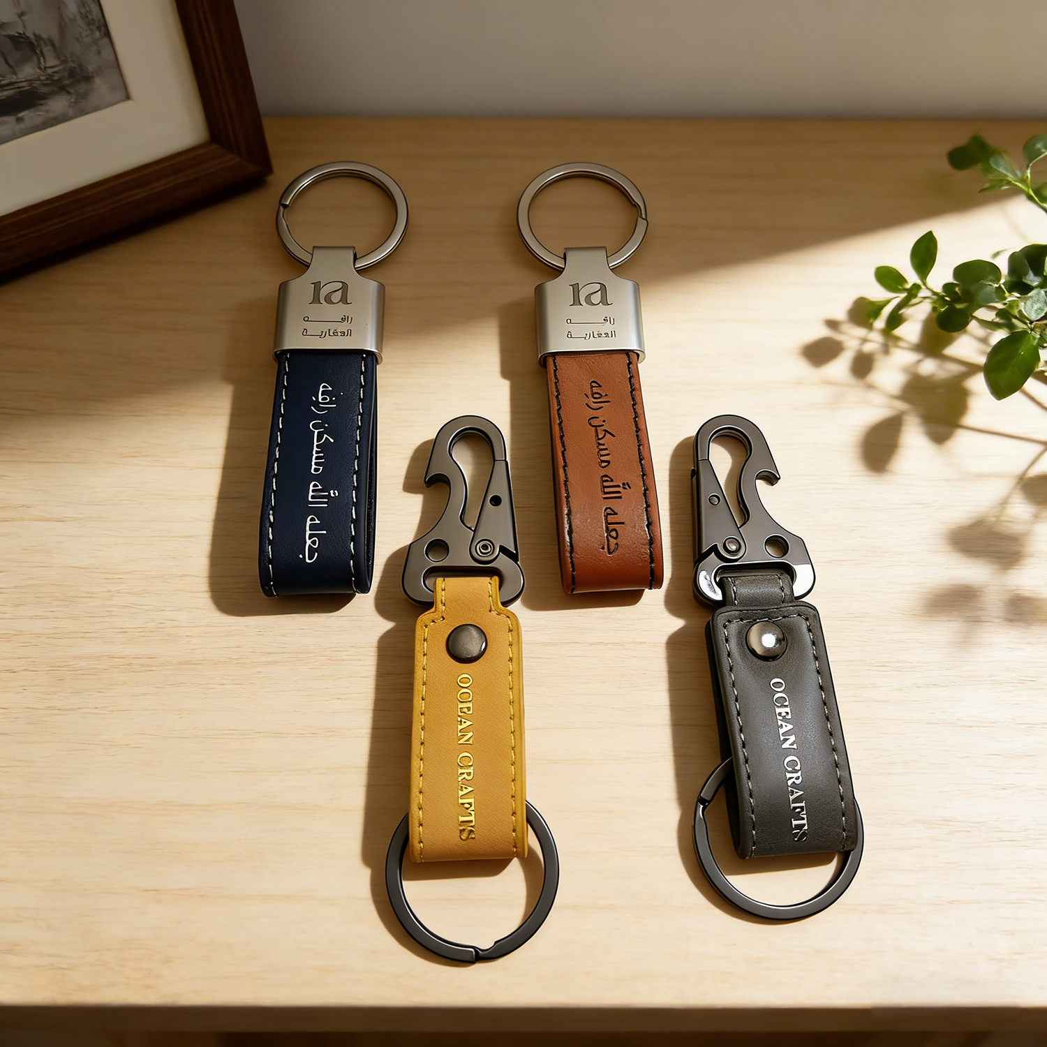 Personalized Made Logo Car Keychain Leather and Metal Creative Leather Keychains Women main image 4