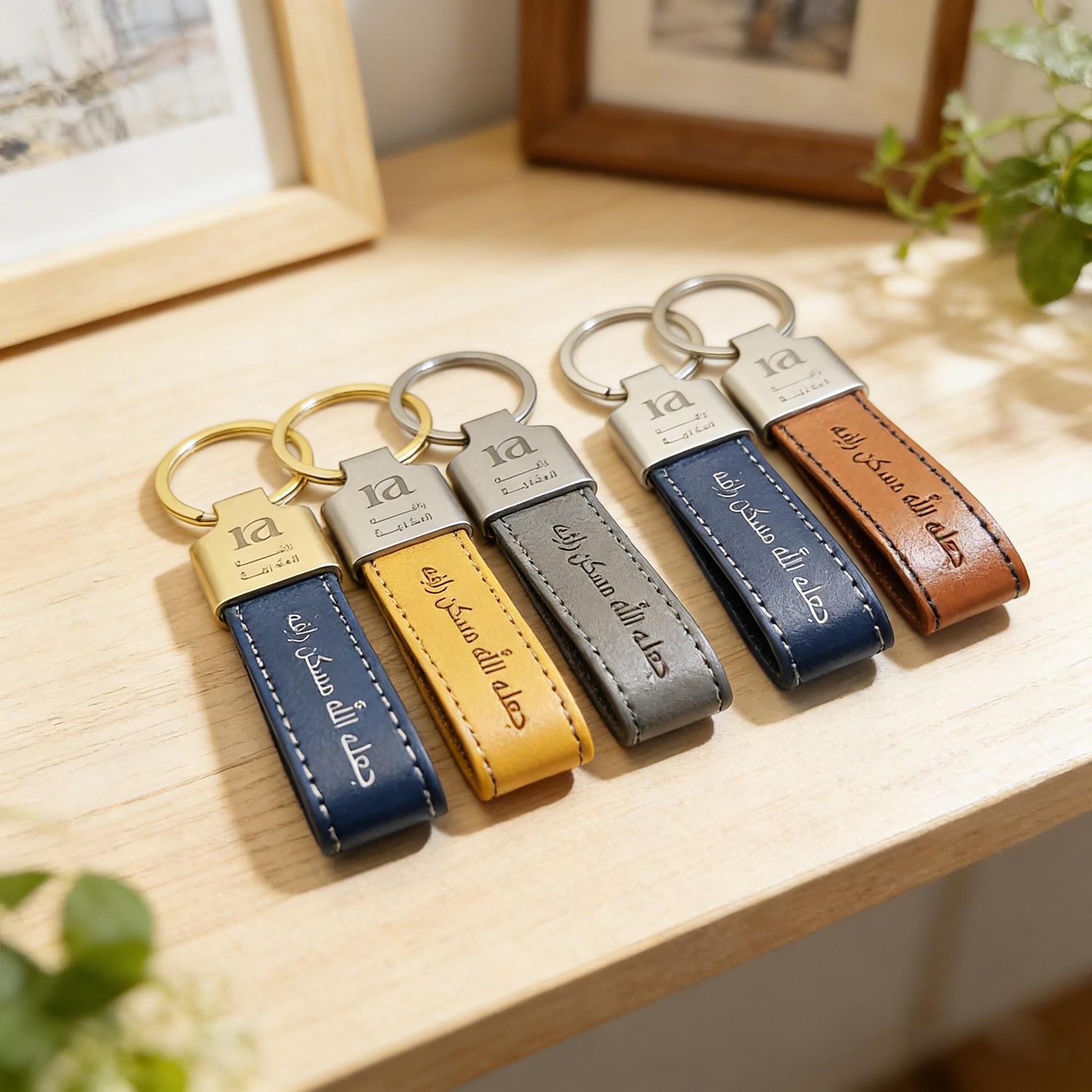 Personalized Made Logo Car Keychain Leather and Metal Creative Leather Keychains Women main image 5