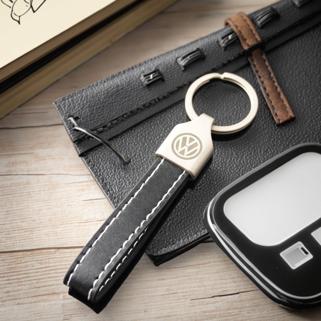 Premium Quality Custom Metal and Leather Keychain for Men Stylish Leather Key Chains main image 1