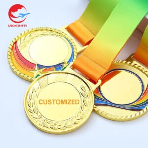 Customized Personalized Football Gold Hanger Medal and Trophy Marathon Running Soccer Karate Taekwondo Custom Metal Sports Medal main image 1
