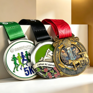 Free Design Custom Fun Metal Round Shape Enamel Gold Silver Brass Plating Race Running Marathon Medals main image 4
