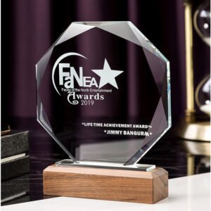 Custom Logo Champion Award Crystal Glass Trophy with Base New Innovations Fine Workmanship UV Printed Graphics main image 4