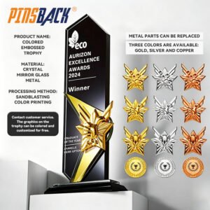 High Quality Custom Laser Engraved Portable Sports Events Excellent Corporate Competition Awards Crystal Handicraft Trophy main image 4