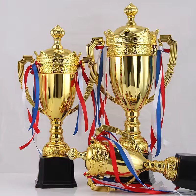 King Crown Top Cap Plastic Sport Competition Trophy Award Cup Football Basketball Competition Winner Awards Trophy main image 1