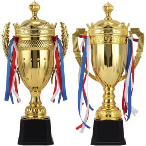 King Crown Top Cap Plastic Sport Competition Trophy Award Cup Football Basketball Competition Winner Awards Trophy main image 3