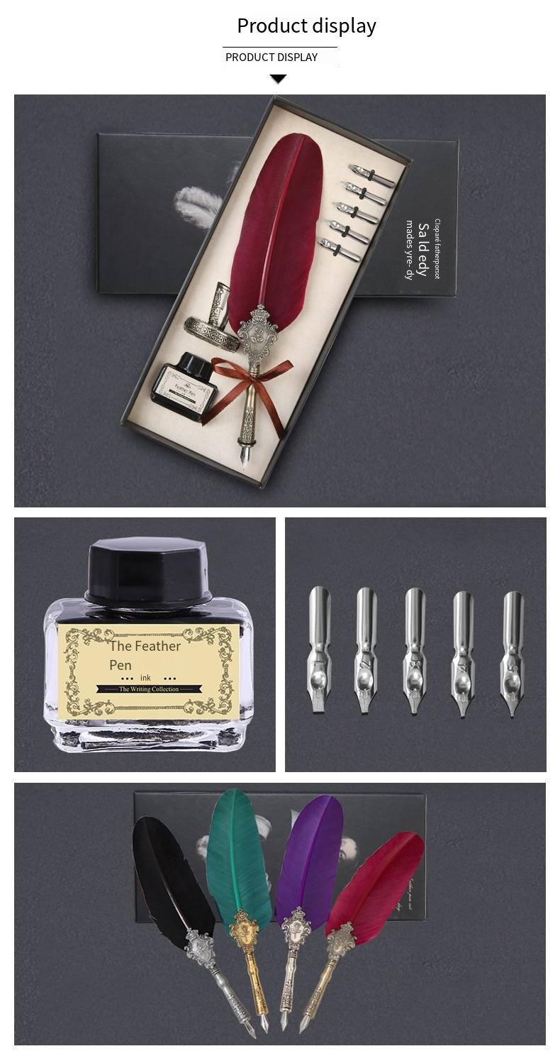 Decorative Feather Dip Pen Gift Set detail image 6