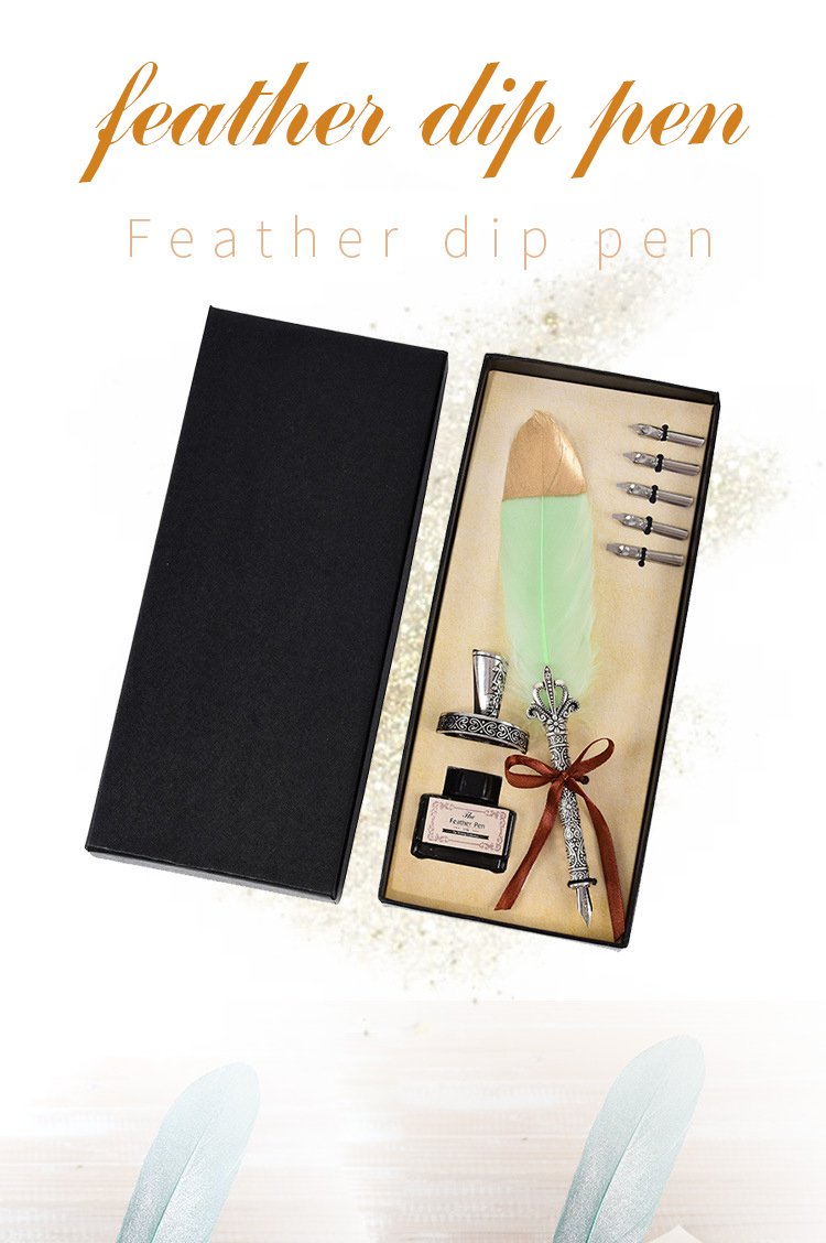 Luxury Feather Quill Calligraphy Pen Set detail image 1