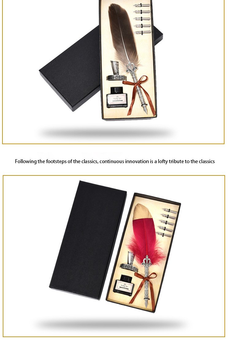 Luxury Feather Quill Calligraphy Pen Set detail image 10