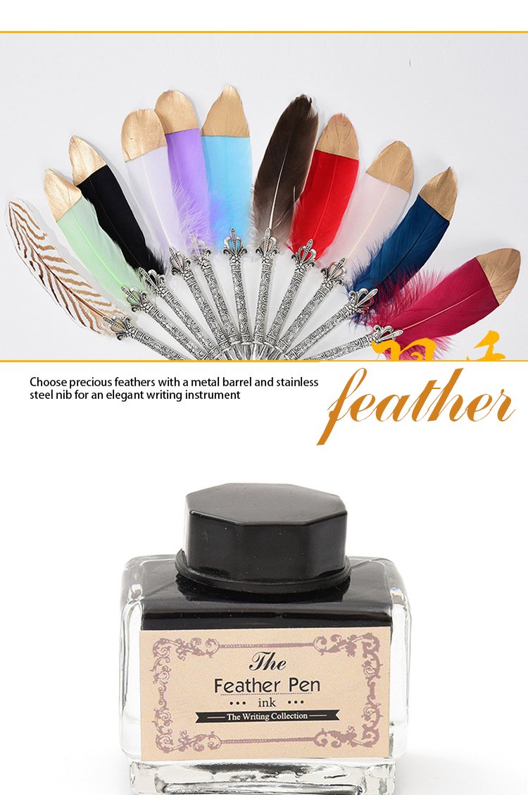 Luxury Feather Quill Calligraphy Pen Set detail image 6