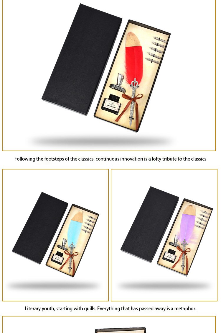 Luxury Feather Quill Calligraphy Pen Set detail image 9
