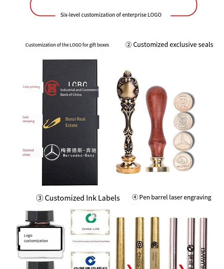 Classic Feather Quill Pen Writing Gift Set detail image 1