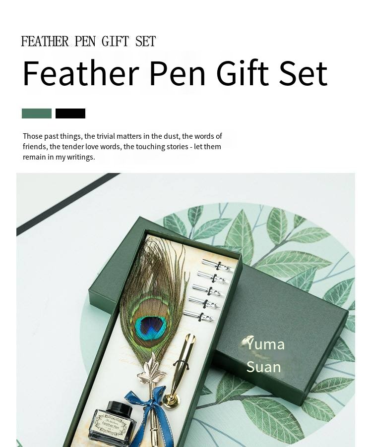 Classic Feather Quill Pen Writing Gift Set detail image 10