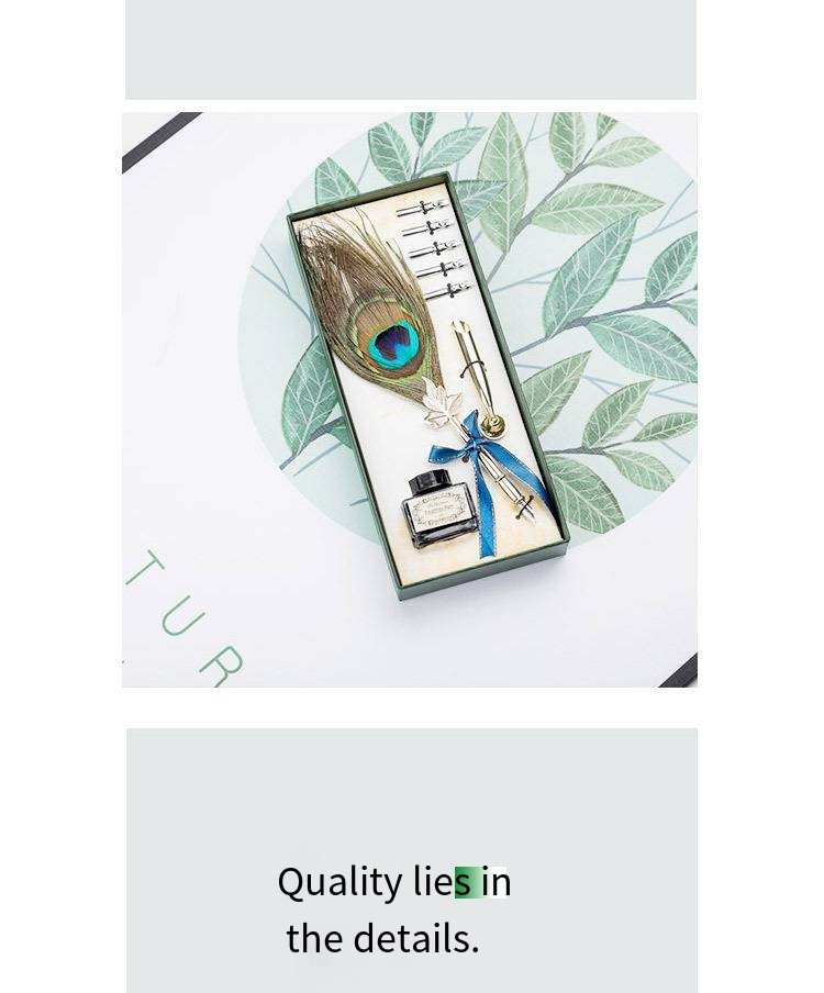 Classic Feather Quill Pen Writing Gift Set detail image 7