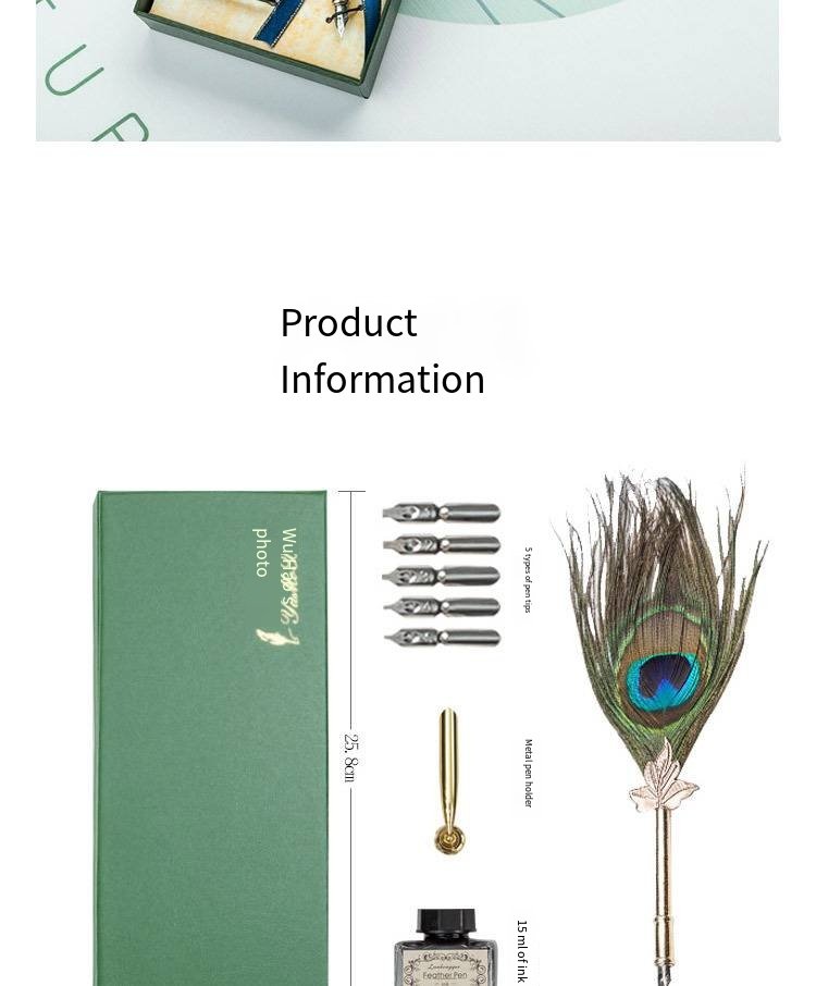 Classic Feather Quill Pen Writing Gift Set detail image 9