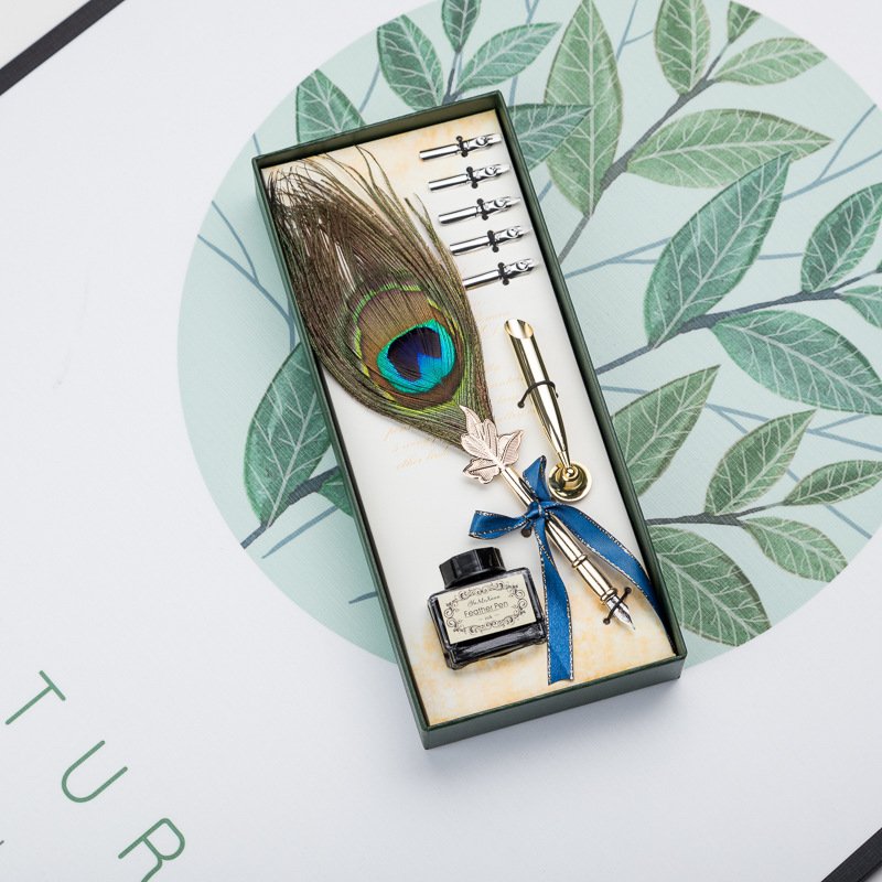 Classic Feather Quill Pen Writing Gift Set main image 2