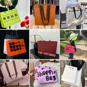 Custom Kraft Paper Shopping Bag with Logo Printing main image 5