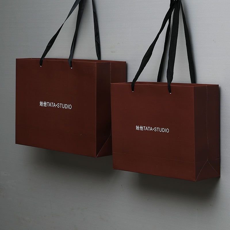 Custom Kraft Paper Shopping Bag with Logo Printing main image 18