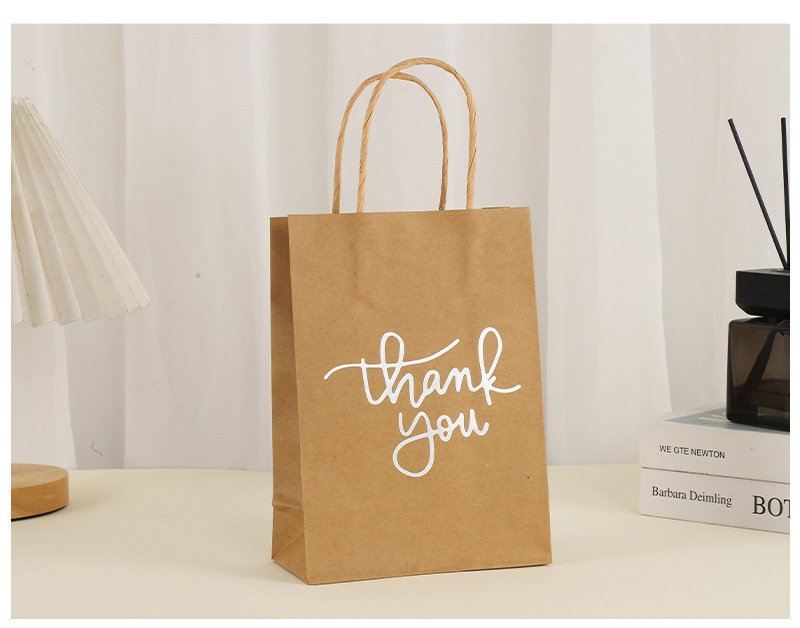 Kraft Paper Gift Bag with Hot-Foil Heart Design detail image 8