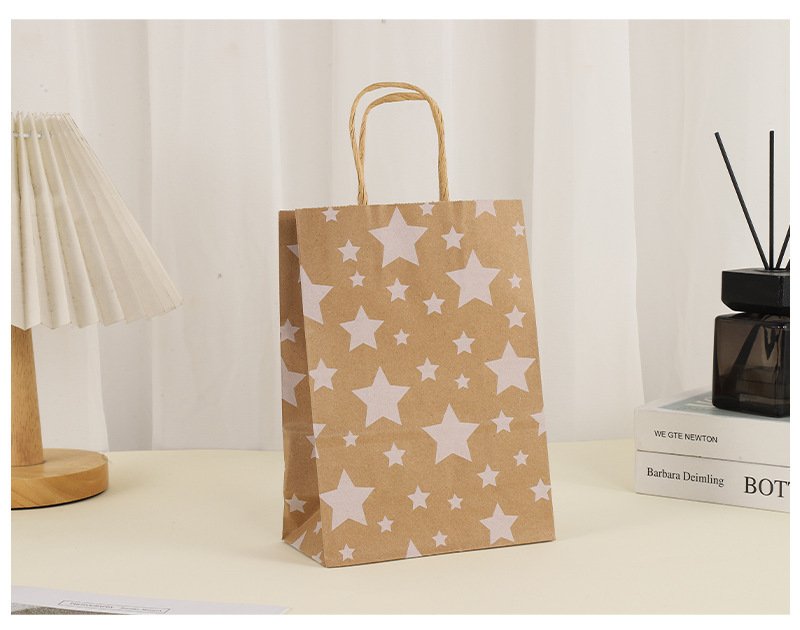Kraft Paper Gift Bag with Hot-Foil Heart Design detail image 9