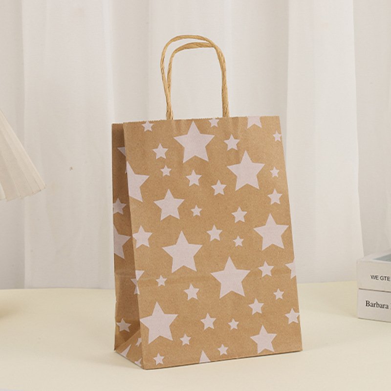 Kraft Paper Gift Bag with Hot-Foil Heart Design main image 4