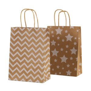 Kraft Paper Gift Bag with Hot-Foil Heart Design main image 5