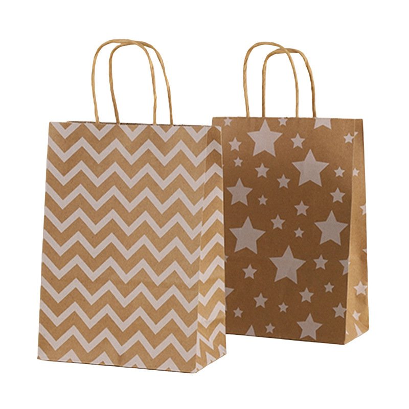 Kraft Paper Gift Bag with Hot-Foil Heart Design main image 5