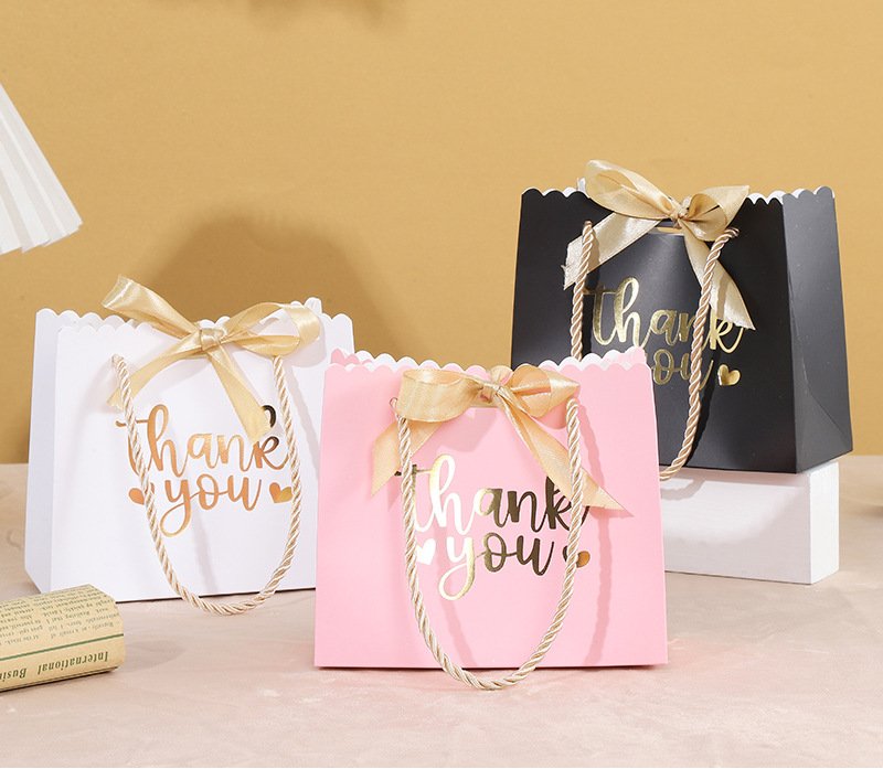 Bow-Decorated Paper Gift Bag for Favors and Candy detail image 7