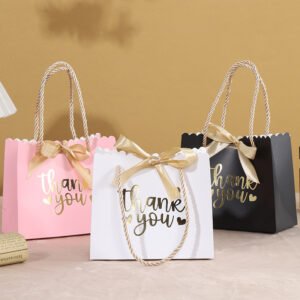 Bow-Decorated Paper Gift Bag for Favors and Candy main image 2