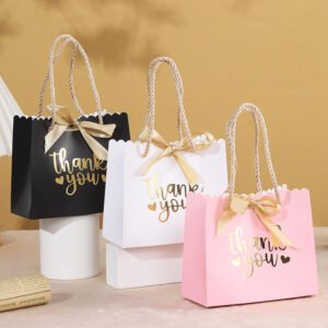 Bow-Decorated Paper Gift Bag for Favors and Candy main image 3